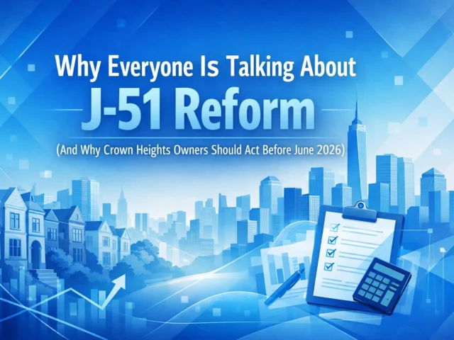 Why Everyone Is Talking About J-51 Reform (And Why Crown Heights Owners Should Act Before June 2026)
