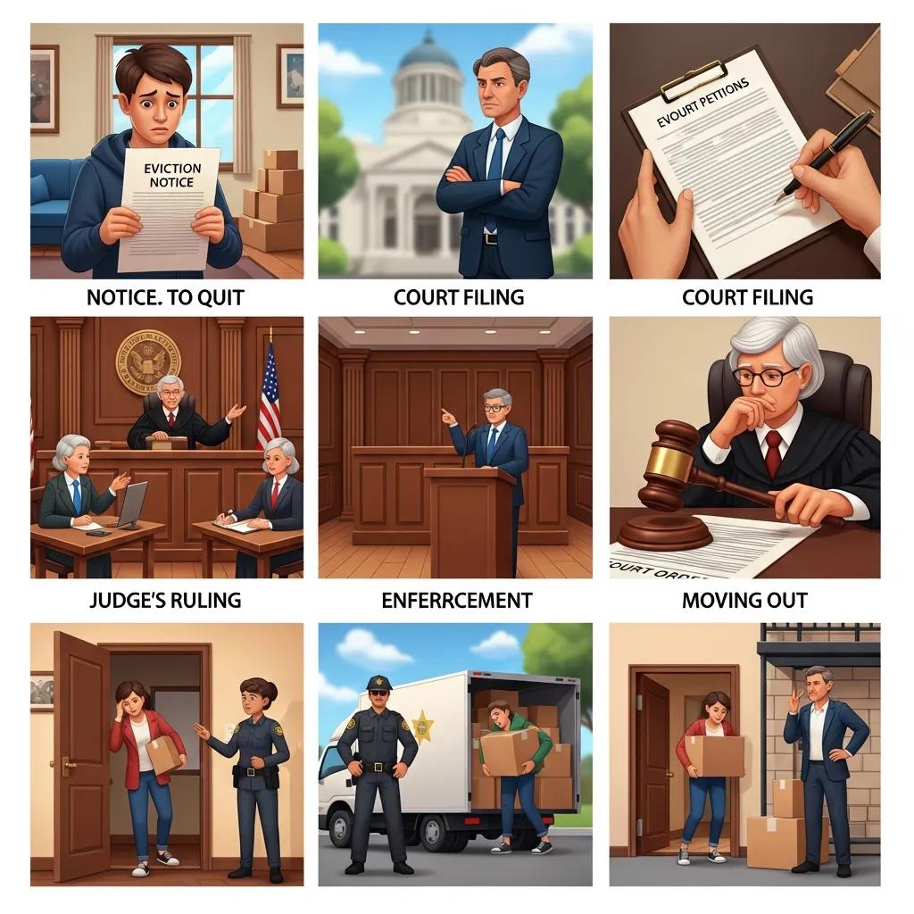 Landlord presenting eviction case in NYC Housing Court