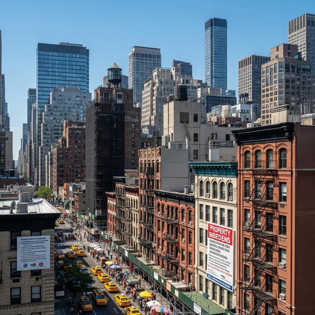 New York City skyline highlighting urban property management and compliance themes