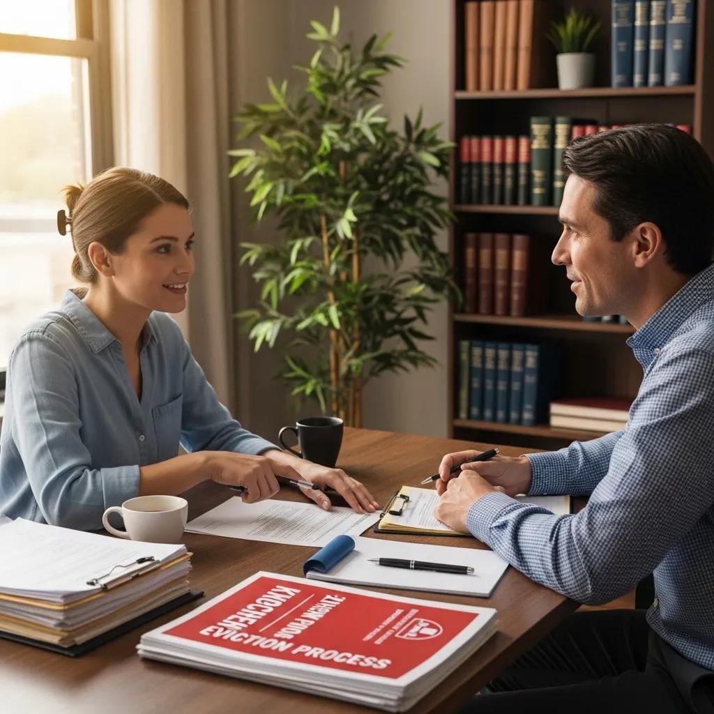 Tenant receiving legal assistance regarding eviction rights