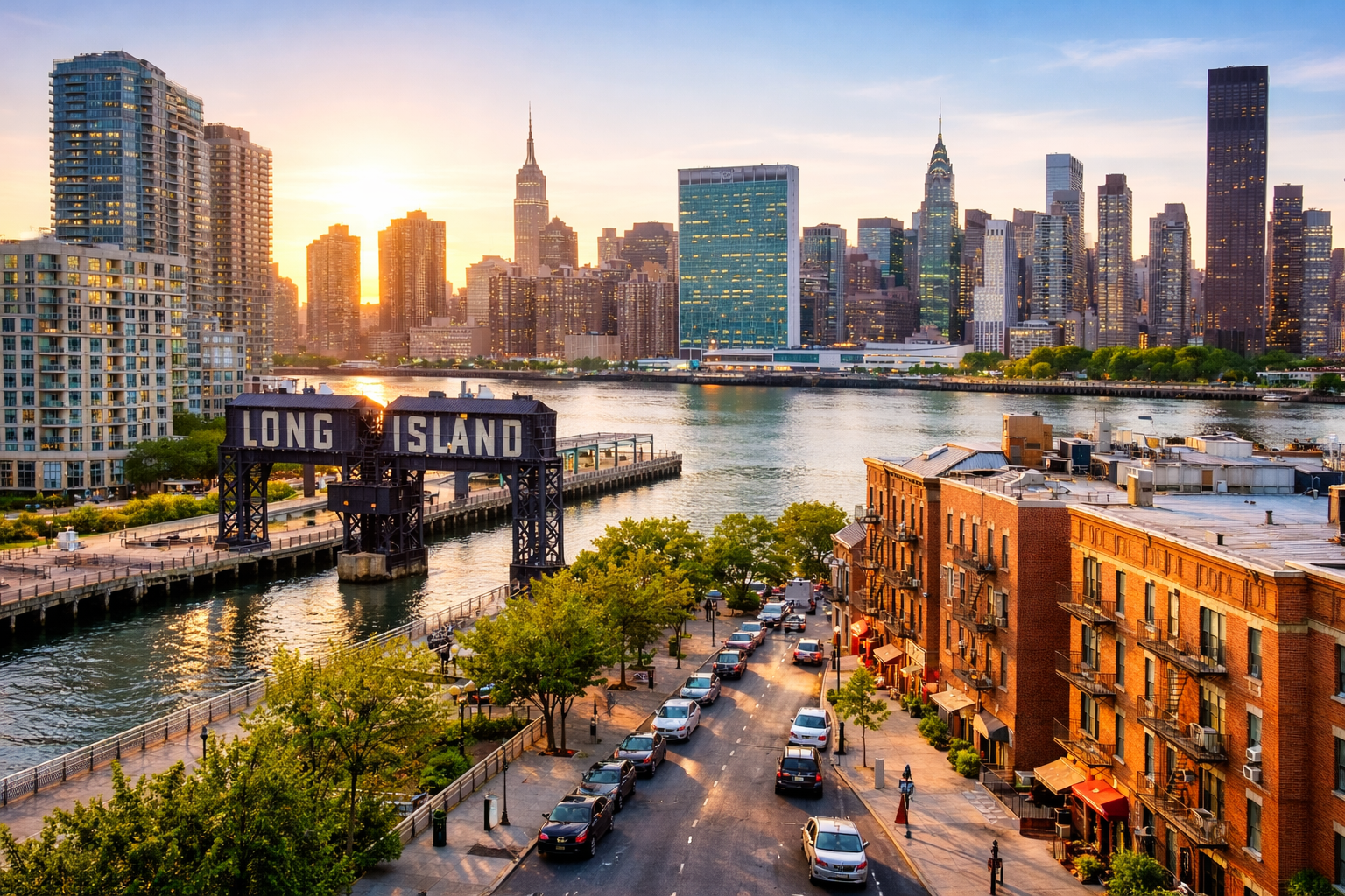 Queens property management services with Long Island City skyline and NYC waterfront apartments